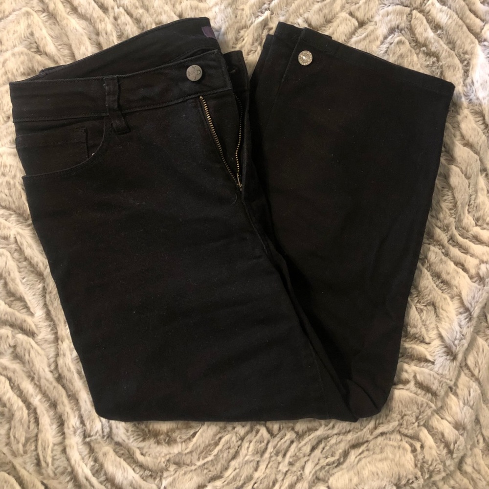 NYDJ CROP PANTS DENIM JEANS EMBELLISHED SZ 8